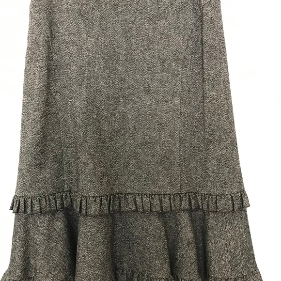 Ann Taylor Loft Brown Skirt with Ruffle Detail - 6 - Picture 3 of 4